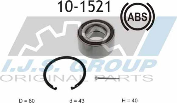 IJS GROUP 10-1521 - Kit de roulements de roue cwaw.fr