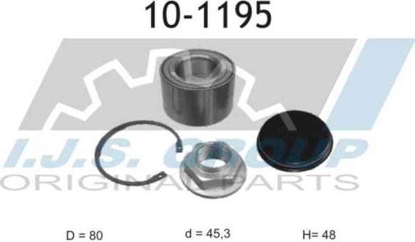 IJS GROUP 10-1195 - Kit de roulements de roue cwaw.fr