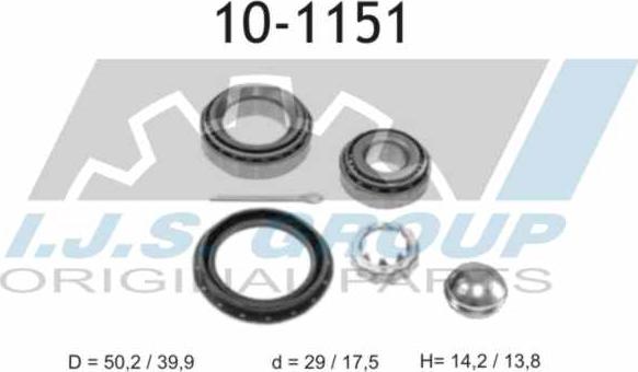 IJS GROUP 10-1151 - Kit de roulements de roue cwaw.fr