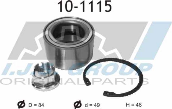 IJS GROUP 10-1115 - Kit de roulements de roue cwaw.fr