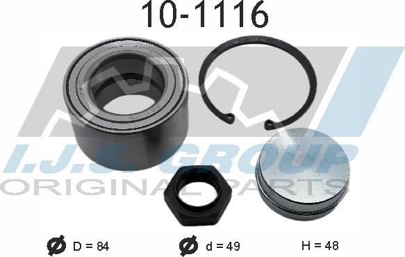 IJS GROUP 10-1116 - Kit de roulements de roue cwaw.fr