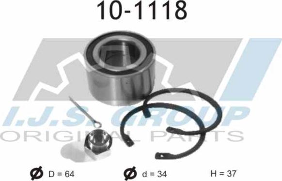 IJS GROUP 10-1118 - Kit de roulements de roue cwaw.fr