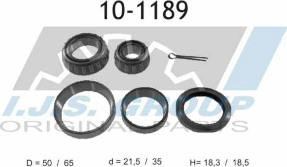 IJS GROUP 10-1189 - Kit de roulements de roue cwaw.fr