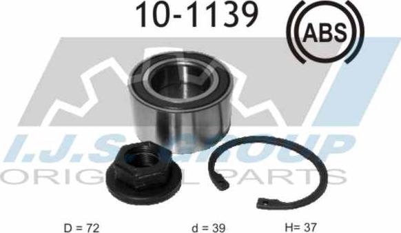 IJS GROUP 10-1139 - Kit de roulements de roue cwaw.fr