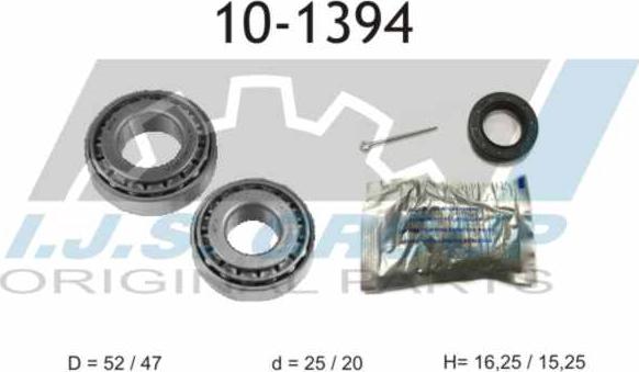 IJS GROUP 10-1394 - Kit de roulements de roue cwaw.fr