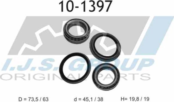 IJS GROUP 10-1397 - Kit de roulements de roue cwaw.fr