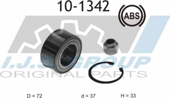 IJS GROUP 10-1342 - Kit de roulements de roue cwaw.fr