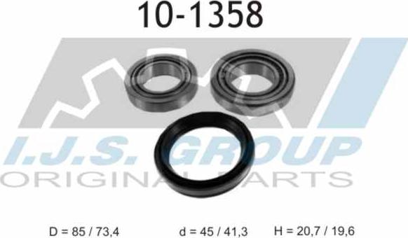 IJS GROUP 10-1358 - Kit de roulements de roue cwaw.fr