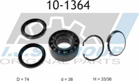 IJS GROUP 10-1364 - Kit de roulements de roue cwaw.fr