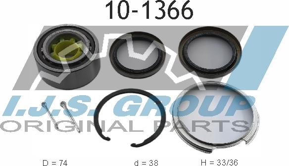 IJS GROUP 10-1366 - Kit de roulements de roue cwaw.fr