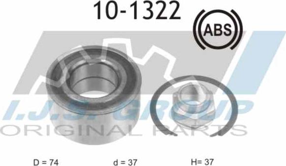 IJS GROUP 10-1322 - Kit de roulements de roue cwaw.fr