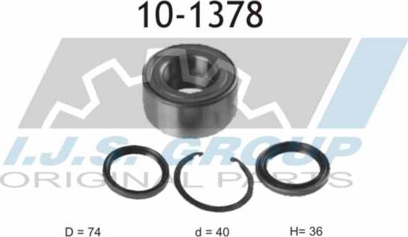 IJS GROUP 10-1378 - Kit de roulements de roue cwaw.fr