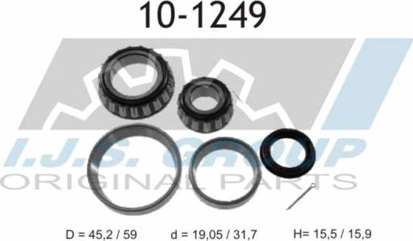 IJS GROUP 10-1249 - Kit de roulements de roue cwaw.fr