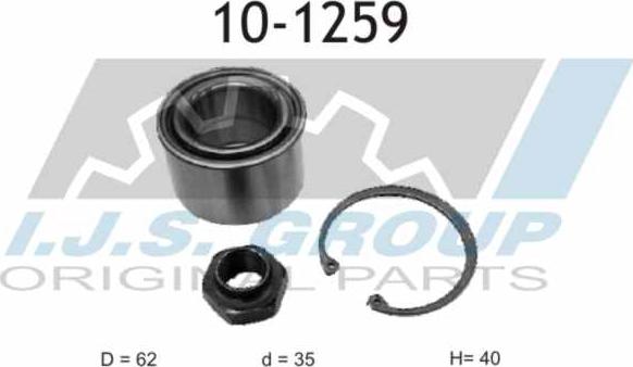 IJS GROUP 10-1259 - Kit de roulements de roue cwaw.fr