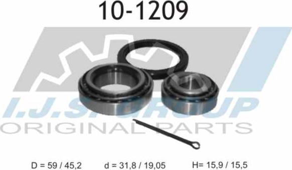 IJS GROUP 10-1209 - Kit de roulements de roue cwaw.fr