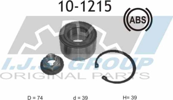 IJS GROUP 10-1215 - Kit de roulements de roue cwaw.fr