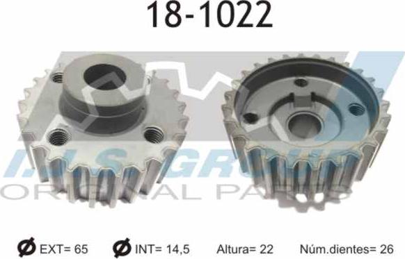 IJS GROUP 18-1022 - Roue dentée, vilebrequin cwaw.fr