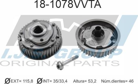 IJS GROUP 18-1078VVTA - Dispositif de réglage électrique d'arbre à cames cwaw.fr