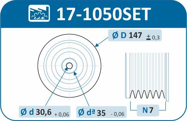 IJS GROUP 17-1050SET - Poulie, vilebrequin cwaw.fr