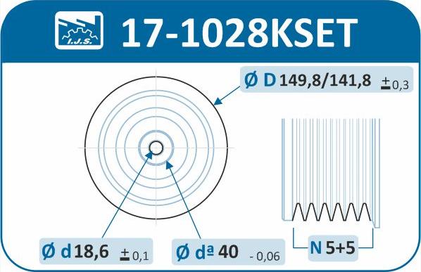 IJS GROUP 17-1028KSET - Poulie, vilebrequin cwaw.fr