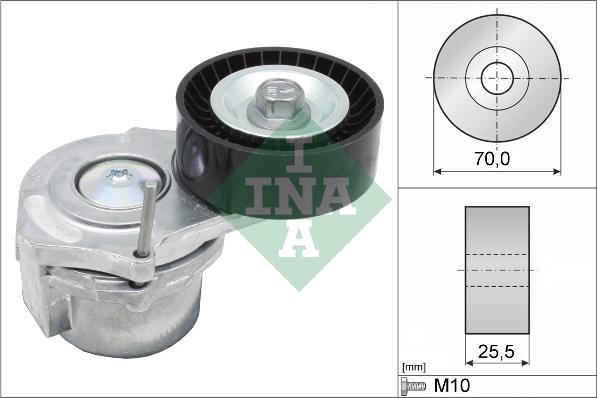 INA 534 0438 10 - Tendeur de courroie, courroie trapézoïdale à nervures cwaw.fr