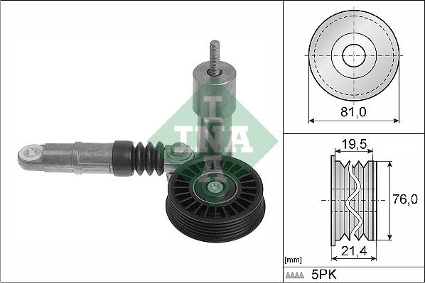 INA 534 0014 10 - Tendeur de courroie, courroie trapézoïdale à nervures cwaw.fr