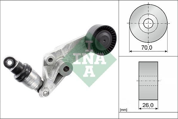 INA 534 0016 10 - Tendeur de courroie, courroie trapézoïdale à nervures cwaw.fr