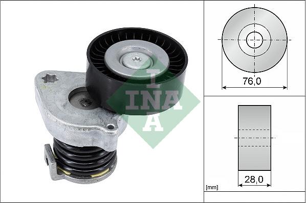 INA 534 0370 10 - Tendeur de courroie, courroie trapézoïdale à nervures cwaw.fr