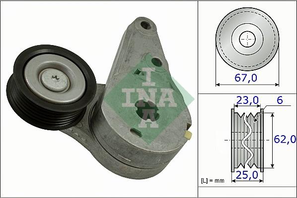 INA 534 0373 10 - Tendeur de courroie, courroie trapézoïdale à nervures cwaw.fr