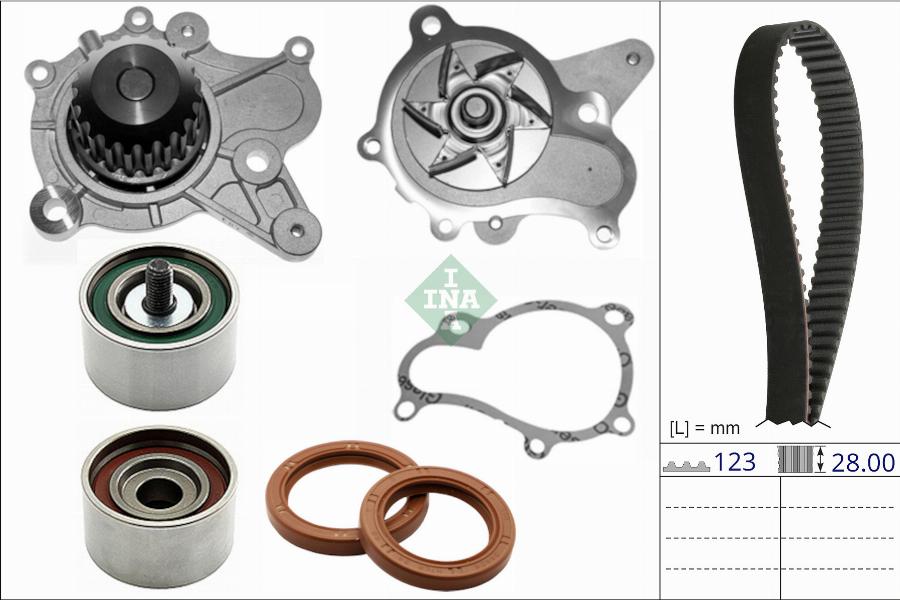 INA 530 0939 30 - Pompe à eau + kit de courroie de distribution cwaw.fr