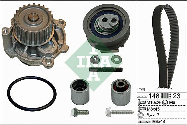 INA 530 0445 32 - Pompe à eau + kit de courroie de distribution cwaw.fr