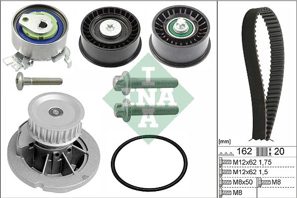 INA 530 0441 30 - Pompe à eau + kit de courroie de distribution cwaw.fr