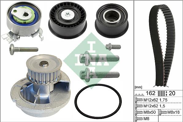 INA 530 0443 31 - Pompe à eau + kit de courroie de distribution cwaw.fr