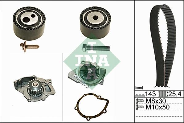 INA 530 0447 30 - Pompe à eau + kit de courroie de distribution cwaw.fr