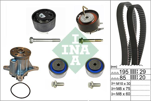 INA 530 0469 30 - Pompe à eau + kit de courroie de distribution cwaw.fr