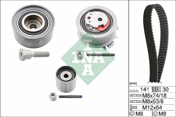 INA 530 0463 10 - Kit de distribution cwaw.fr