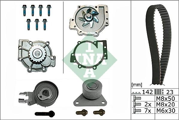 INA 530 0467 30 - Pompe à eau + kit de courroie de distribution cwaw.fr