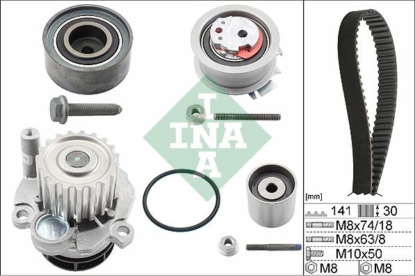 INA 530 0405 30 - Pompe à eau + kit de courroie de distribution cwaw.fr