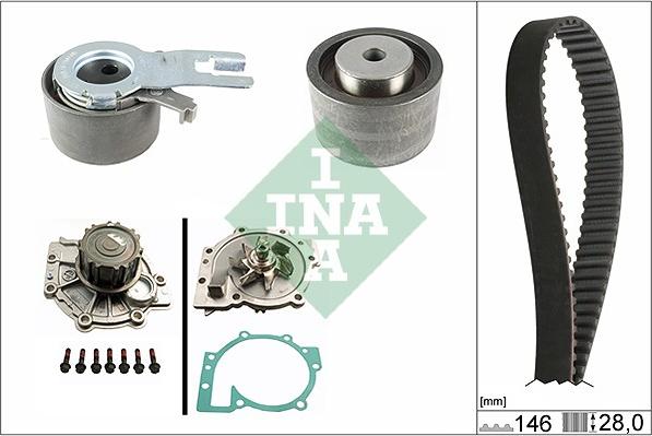 INA 530 0421 30 - Pompe à eau + kit de courroie de distribution cwaw.fr