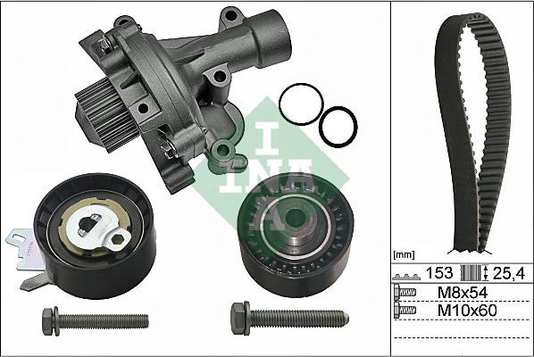 INA 530 0471 30 - Pompe à eau + kit de courroie de distribution cwaw.fr