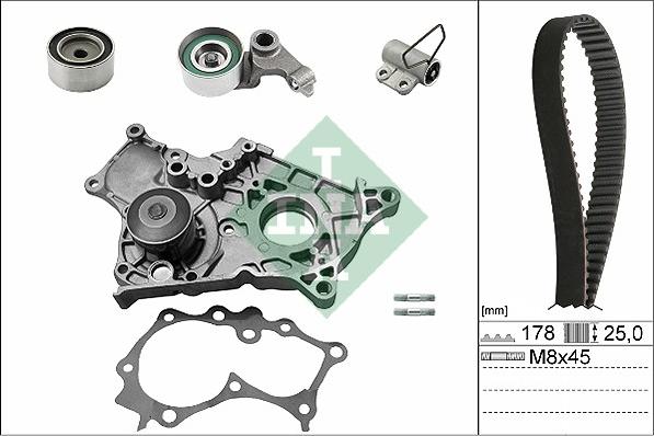 INA 530 0543 30 - Pompe à eau + kit de courroie de distribution cwaw.fr