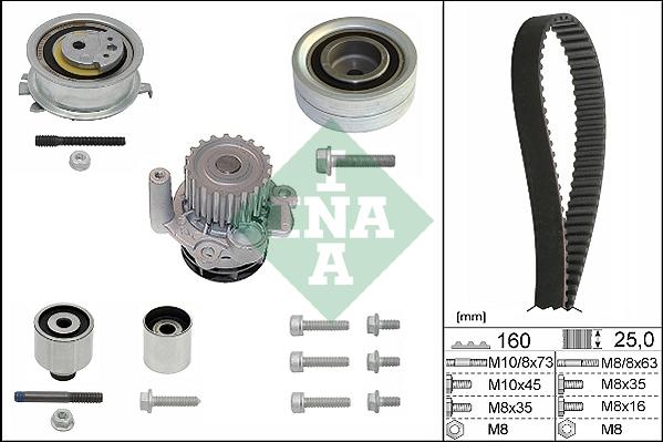 INA 530 0550 32 - Pompe à eau + kit de courroie de distribution cwaw.fr