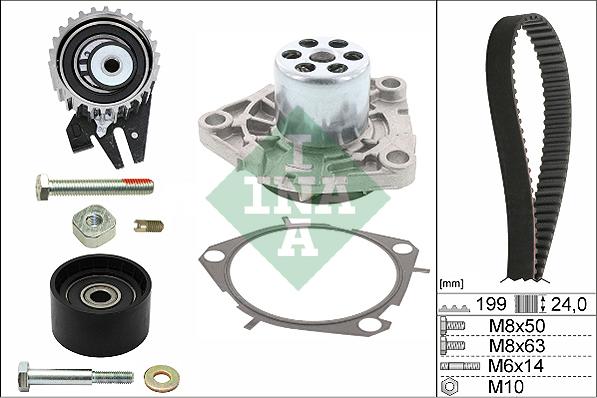 INA 530 0562 30 - Pompe à eau + kit de courroie de distribution cwaw.fr