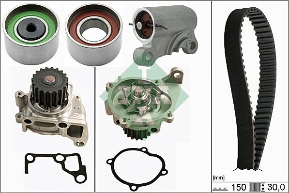 INA 530 0519 30 - Pompe à eau + kit de courroie de distribution cwaw.fr