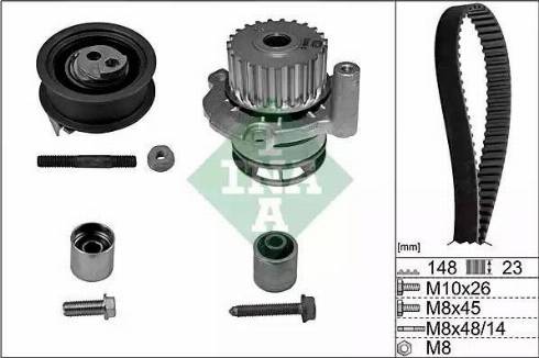 INA 530 0584 31 - Pompe à eau + kit de courroie de distribution cwaw.fr