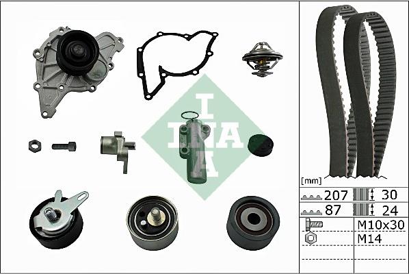 INA 530 0539 30 - Pompe à eau + kit de courroie de distribution cwaw.fr