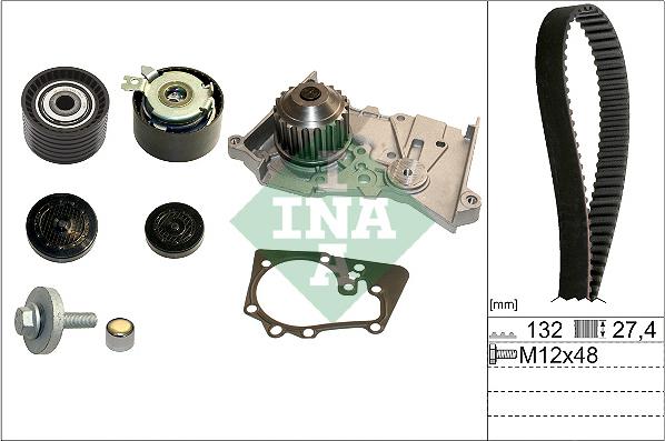 INA 530 0640 30 - Pompe à eau + kit de courroie de distribution cwaw.fr