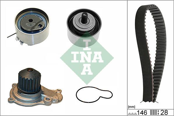 INA 530 0641 30 - Pompe à eau + kit de courroie de distribution cwaw.fr