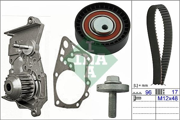 INA 530 0604 30 - Pompe à eau + kit de courroie de distribution cwaw.fr