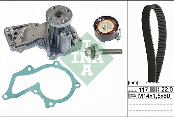 INA 530 0605 30 - Pompe à eau + kit de courroie de distribution cwaw.fr